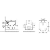 Унитаз подвесной D&K Venice DT1026016 (белый, сиденье микролифт) - Превью изображения №12 — Интернет-магазин ПроЗаказ