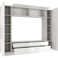 Стенка Олмеко Лаванда-2 (белый глянец) - Превью изображения №2 — Интернет-магазин ПроЗаказ