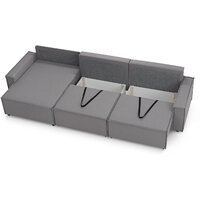 Угловой диван Mio Tesoro Дюссельдорф 293 1.5ек-1.5ек-1.5пф (1174 Savanna Plus Ash) - Превью изображения №6 — Интернет-магазин ПроЗаказ