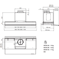Кухонная вытяжка Falmec Move Design 60 800 м3/ч (черный) - Превью изображения №5 — Интернет-магазин ПроЗаказ