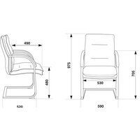 Офисный стул Бюрократ T-9927SL-LOW-V (черный) - Превью изображения №5 — Интернет-магазин ПроЗаказ