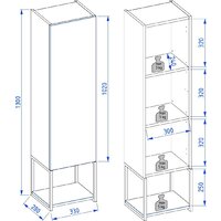  Lauter Шкаф-полупенал Навесной Lea (серо-зеленый п/мат) - Превью изображения №5 — Интернет-магазин ПроЗаказ