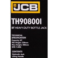 Бутылочный домкрат JCB TH908001 (8т) - Превью изображения №5 — Интернет-магазин ПроЗаказ