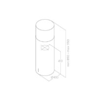 Кухонная вытяжка Elica Tube Pro Island WH MAT/A/43 - Превью изображения №3 — Интернет-магазин ПроЗаказ