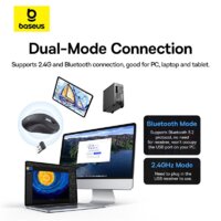 Мышь Baseus F02 Ergonomic Wireless Mouse (черный, без батарейки в комплекте) - Превью изображения №15 — Интернет-магазин ПроЗаказ