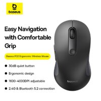 Мышь Baseus F02 Ergonomic Wireless Mouse (черный, без батарейки в комплекте) - Превью изображения №12 — Интернет-магазин ПроЗаказ