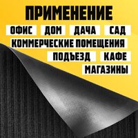 Придверный коврик Sundays Home Ребристый 90x150см 94037 (черный) - Превью изображения №3 — Интернет-магазин ПроЗаказ