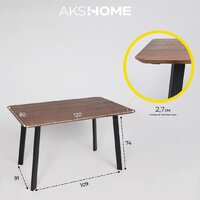 Кухонный стол ОКА Майон 120x80x74 (дуб мореный/черный) - Превью изображения №18 — Интернет-магазин ПроЗаказ