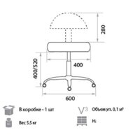 Офисное кресло Белс Соло Хай GTSN V 452652/V18 (кожзам, бежевый) - Превью изображения №3 — Интернет-магазин ПроЗаказ