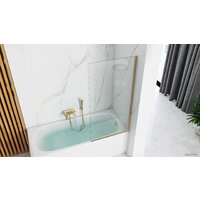 Стеклянная шторка для ванны Rea Elegant 70 (золото/прозрачное стекло) - Превью изображения №3 — Интернет-магазин ПроЗаказ