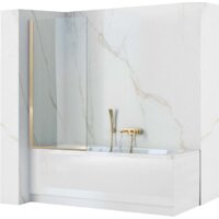 Стеклянная шторка для ванны Rea Elegant 70 (золото/прозрачное стекло) - Превью изображения №1 — Интернет-магазин ПроЗаказ