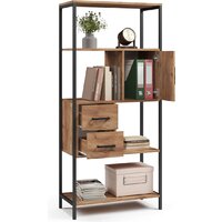 Стеллаж Mio Tesoro Cool Joy Loft (дуб золотой крафт/черный) - Превью изображения №2 — Интернет-магазин ПроЗаказ