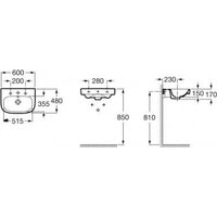Умывальник Roca Debba 60x48 A325994000 - Превью изображения №4 — Интернет-магазин ПроЗаказ