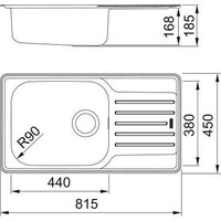 Кухонная мойка Franke LNX 611-82 101.0736.118 (стальной) - Превью изображения №2 — Интернет-магазин ПроЗаказ