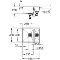 Кухонная мойка Grohe K500 60-C 55.5/46 1.5 31648AP0 (черный гранит) - Превью изображения №2 — Интернет-магазин ПроЗаказ