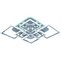 Припотолочная люстра Aitin Pro L26466/6 (хром RGB) - Превью изображения №2 — Интернет-магазин ПроЗаказ