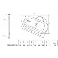 Ванна Alba Spa Katrina 170x110 R - Превью изображения №2 — Интернет-магазин ПроЗаказ