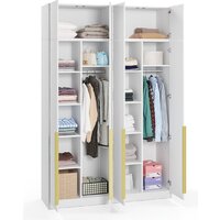 Шкаф распашной Soma Lord Gold 4-х створчатый 160x240 (белый) - Превью изображения №3 — Интернет-магазин ПроЗаказ