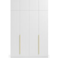 Шкаф распашной Soma Lord Gold 4-х створчатый 160x240 (белый) - Превью изображения №2 — Интернет-магазин ПроЗаказ