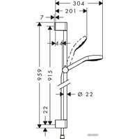 Душевой гарнитур  Hansgrohe Croma Select E (26592400) - Превью изображения №2 — Интернет-магазин ПроЗаказ