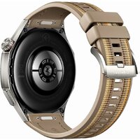 Умные часы Huawei Watch GT 6 Pro 46 мм (серебристый, с коричневым плетеным ремешком, международная версия) - Превью изображения №4 — Интернет-магазин ПроЗаказ