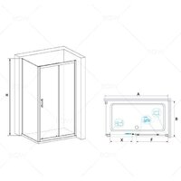 Душевой уголок RGW PA-145 020814584-11 80x140 (хром/прозрачное стекло) - Превью изображения №3 — Интернет-магазин ПроЗаказ