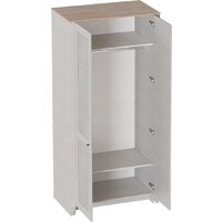 Шкаф распашной Мебельград Валенсия 2 двери (персидский жемчуг/дуб натуральный светлый) - Превью изображения №2 — Интернет-магазин ПроЗаказ