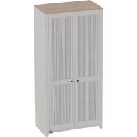 Мебельград Валенсия 2 двери (персидский жемчуг/дуб натуральный светлый)