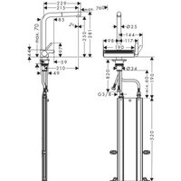 Смеситель Hansgrohe Aquno Select M81 73830670 (матовый черный) - Превью изображения №2 — Интернет-магазин ПроЗаказ