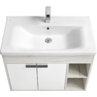  Акватон Тумба под умывальник Флай 80 1A237401FAX10 (дуб белый/дуб крафт) - Превью изображения №2 — Интернет-магазин ПроЗаказ