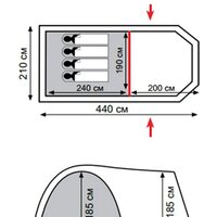 Кемпинговая палатка Totem Catawba 4 V2 - Превью изображения №2 — Интернет-магазин ПроЗаказ