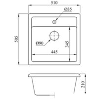 Кухонная мойка БелЭворс Rio + смеситель W74004-2 + дозатор L405F (черный) - Превью изображения №9 — Интернет-магазин ПроЗаказ