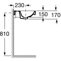 Умывальник Roca Debba 55x44 [32799500Y] - Превью изображения №8 — Интернет-магазин ПроЗаказ