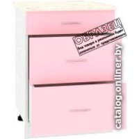 Шкаф напольный Кортекс-мебель Корнелия Лира НШ60р3ш (дуб сонома/марсель) - Превью изображения №4 — Интернет-магазин ПроЗаказ