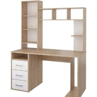 Стол Stolline Мика с надстройкой СТЛ.165.16 (дуб сонома/белый) - Превью изображения №2 — Интернет-магазин ПроЗаказ