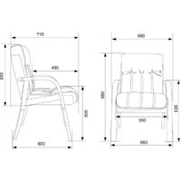 Офисный стул Бюрократ T-9932W-CF-Eco (черный, экокожа) - Превью изображения №12 — Интернет-магазин ПроЗаказ
