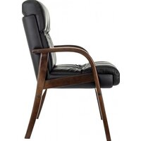 Офисный стул Бюрократ T-9932W-CF-Eco (черный, экокожа) - Превью изображения №4 — Интернет-магазин ПроЗаказ