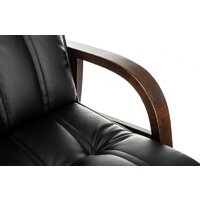 Офисный стул Бюрократ T-9932W-CF-Eco (черный, экокожа) - Превью изображения №9 — Интернет-магазин ПроЗаказ