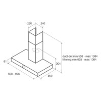 Кухонная вытяжка Jetair Touch BL/A/60 PRF0099977A - Превью изображения №2 — Интернет-магазин ПроЗаказ
