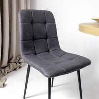 Стул Алвест AV 406-N (графитовая замша Kiprus 13/черный) - Превью изображения №6 — Интернет-магазин ПроЗаказ