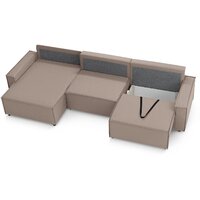 Угловой диван Mio Tesoro Дюссельдорф 293 1.5ек-1.5ек-1.5пф (1176 Savanna Plus Mocca) - Превью изображения №8 — Интернет-магазин ПроЗаказ
