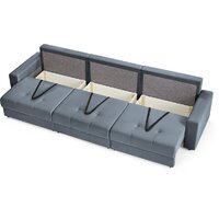 Диван Mio Tesoro Манчестер 292 1.5ек-1.5ек-1.5ек (968 серый) - Превью изображения №8 — Интернет-магазин ПроЗаказ