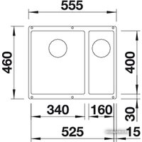 Кухонная мойка Blanco Subline 340/160-U (левая, серый беж) - Превью изображения №2 — Интернет-магазин ПроЗаказ