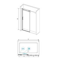 Душевая дверь RGW TO-14B 02071417-14 170 (черный/прозрачное стекло) - Превью изображения №2 — Интернет-магазин ПроЗаказ