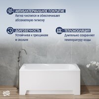 Ванна Lauter Sophia 130 21205130 (с ножками и сифоном 21Y11010 хром) - Превью изображения №6 — Интернет-магазин ПроЗаказ