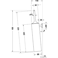 Ершик для унитаза Duravit Starck T 0099464600 (черный) - Превью изображения №2 — Интернет-магазин ПроЗаказ