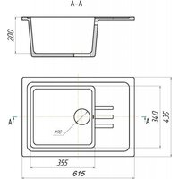 Кухонная мойка Saniteco Rosa (бежевый) - Превью изображения №10 — Интернет-магазин ПроЗаказ