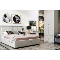 Кровать Ангстрем Дольче спальня с ПМ ДЛ-811.26 исп.30 (кашемир серый) - Превью изображения №10 — Интернет-магазин ПроЗаказ