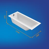 Ванна Cersanit Crea 170x70 64870 - Превью изображения №7 — Интернет-магазин ПроЗаказ