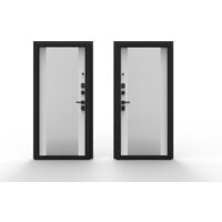 Металлическая дверь Guard Line зеркало 86x205 правая (графит/шагрень белая) - Превью изображения №4 — Интернет-магазин ПроЗаказ